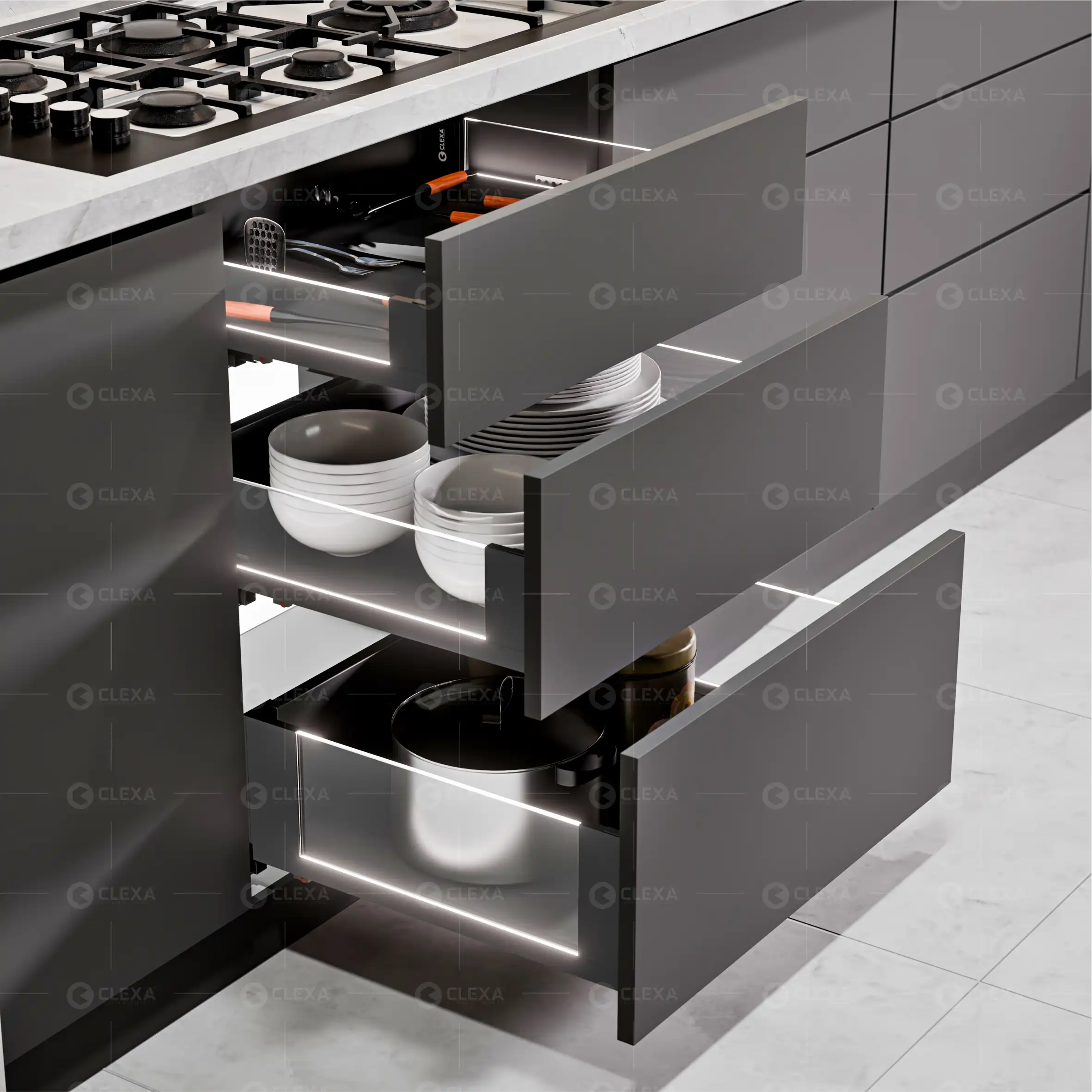 Slim Tandem Box - Led Light